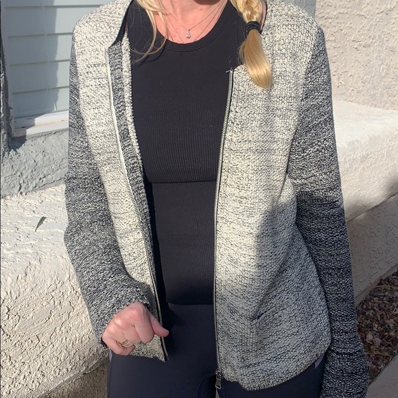 Talbots Jackets & Blazers - (Talbots) Woven Marled Zip up Two Tone Jacket